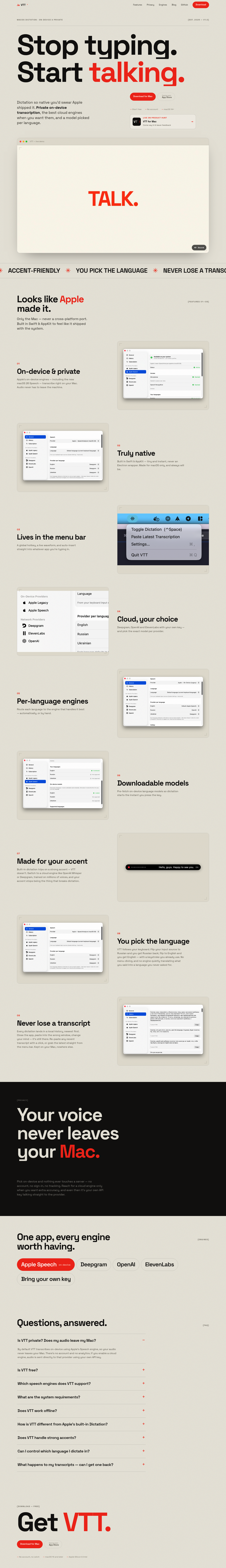 VTT for Mac screenshot