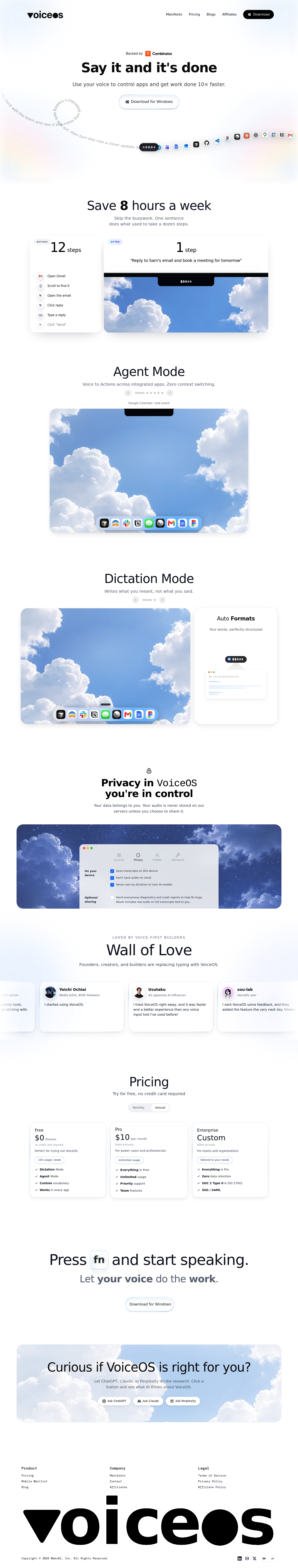VoiceOS screenshot